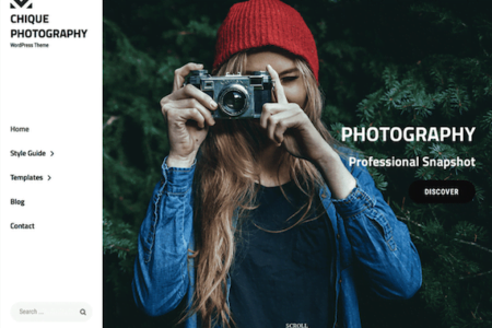 Chique Photography WordPress theme